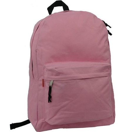 HARVEST Harvest LM183 Pink 18 in. Simple Backpack; School Bag; Day Pack & Book Bag LM183 Pink